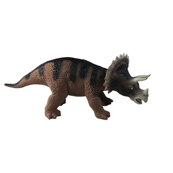 unknown Toys Large Triceratops Rubber Dinosaur Toy Long 216